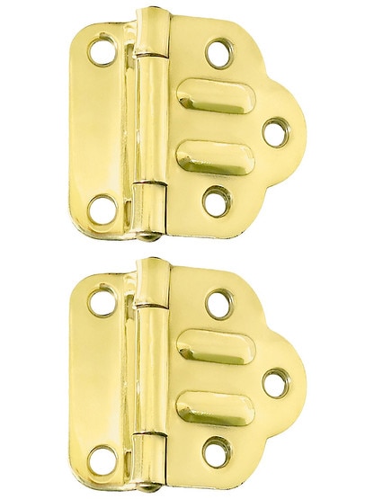 Solid Brass McDougal Cabinet Hinges - 1 3/4 inch x 2 inch in Un-Lacquered Brass.